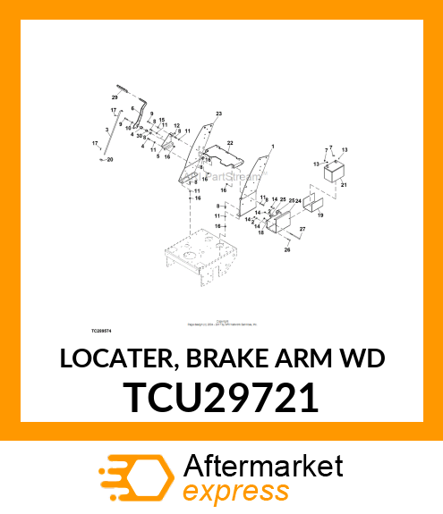 LOCATER, BRAKE ARM WD TCU29721