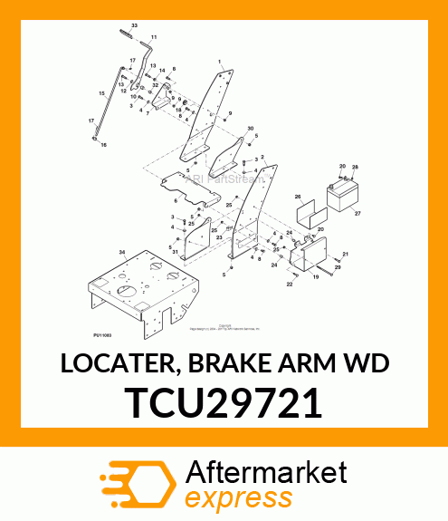 LOCATER, BRAKE ARM WD TCU29721