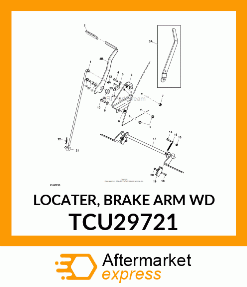 LOCATER, BRAKE ARM WD TCU29721