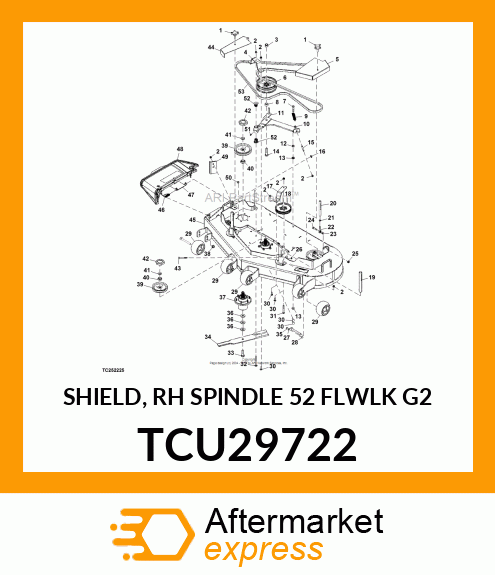 SHIELD, RH SPINDLE 52 FLWLK G2 TCU29722