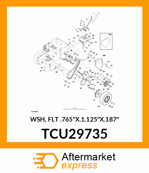 WSH, FLT .765"X.1.125"X.187" TCU29735