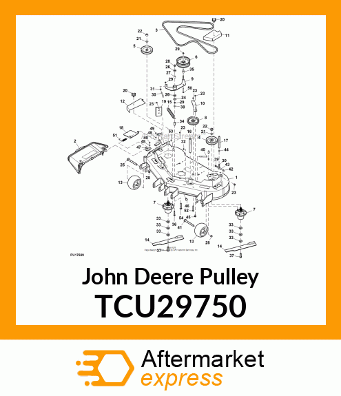 PULLEY, FLAT IDLER 6.00 X .635 TCU29750