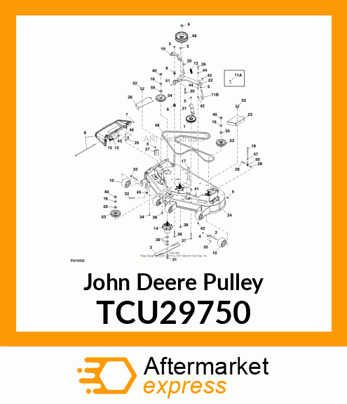 PULLEY, FLAT IDLER 6.00 X .635 TCU29750