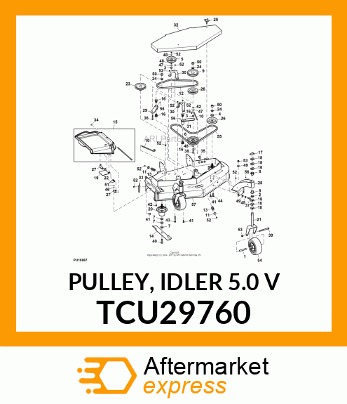 PULLEY, IDLER 5.0 V TCU29760