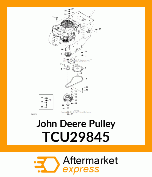 PULLEY, V 7.50 X.626 TCU29845