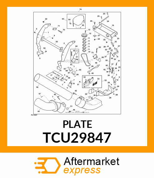 PLATE, BLOWER TOP MOD TCU29847