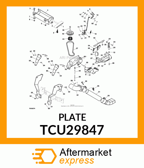 PLATE, BLOWER TOP MOD TCU29847