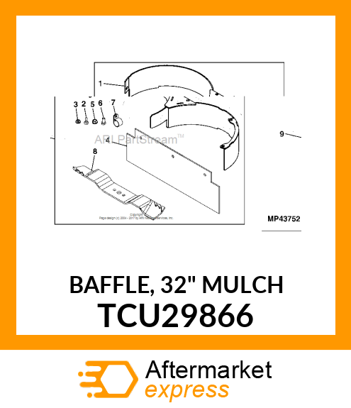 BAFFLE, 32" MULCH TCU29866