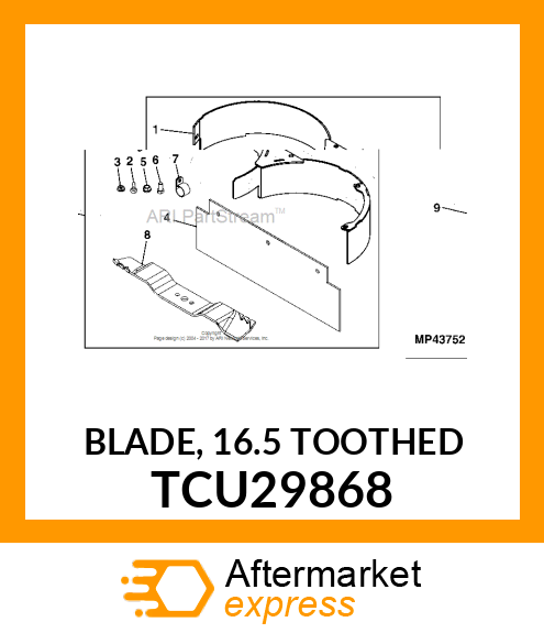 BLADE, 16.5 TOOTHED TCU29868