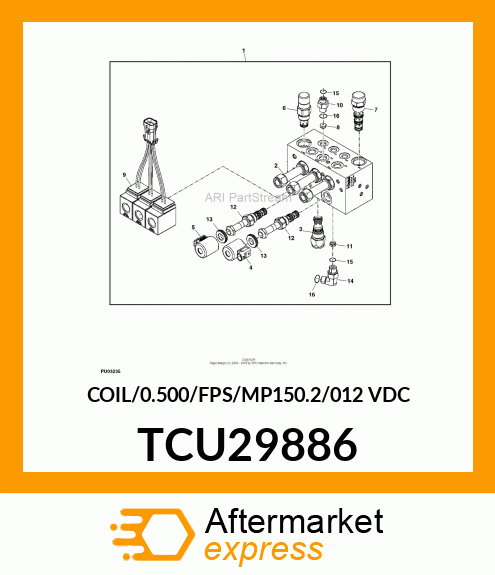 COIL/0.500/FPS/MP150.2/012 VDC TCU29886