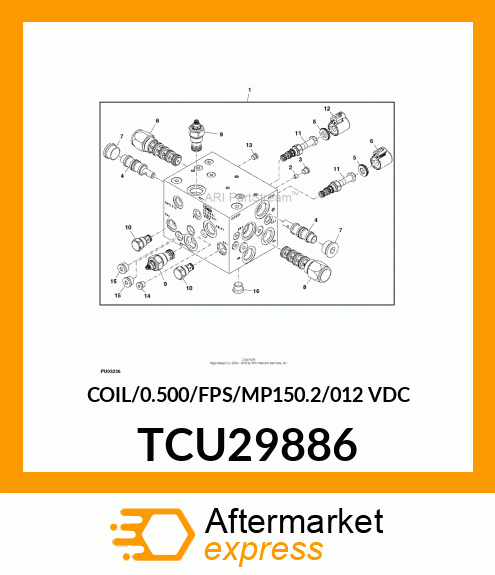 COIL/0.500/FPS/MP150.2/012 VDC TCU29886