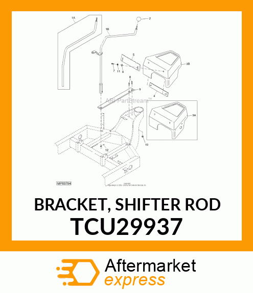 BRACKET, SHIFTER ROD TCU29937