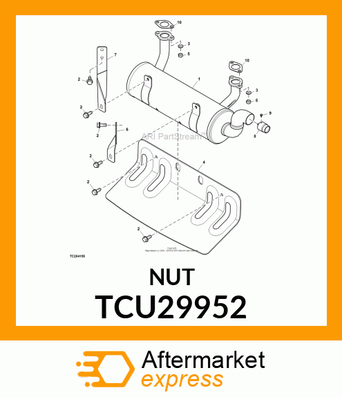 NUT, METRIC, HEX PREVAILING TORQUE TCU29952