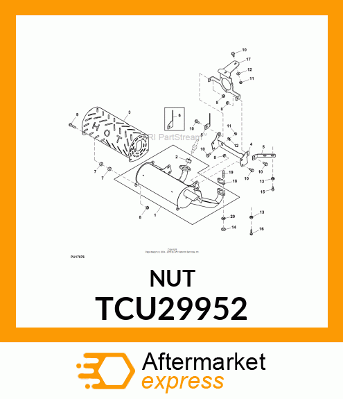 NUT, METRIC, HEX PREVAILING TORQUE TCU29952