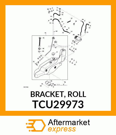 BRACKET, ROLL TCU29973