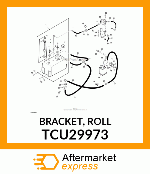 BRACKET, ROLL TCU29973