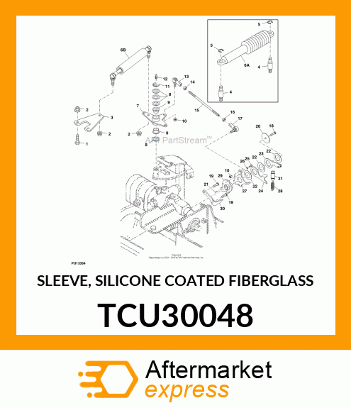 SLEEVE, SILICONE COATED FIBERGLASS TCU30048