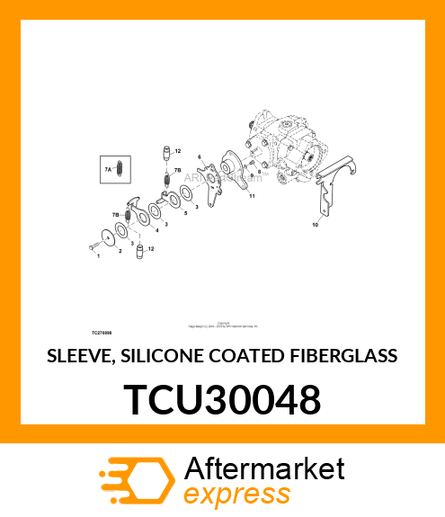 SLEEVE, SILICONE COATED FIBERGLASS TCU30048