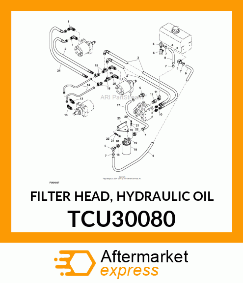 FILTER HEAD, HYDRAULIC OIL TCU30080