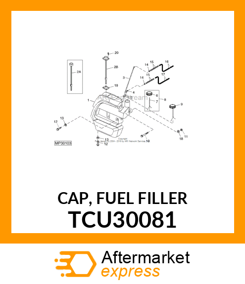 CAP, FUEL FILLER TCU30081