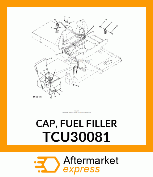 CAP, FUEL FILLER TCU30081