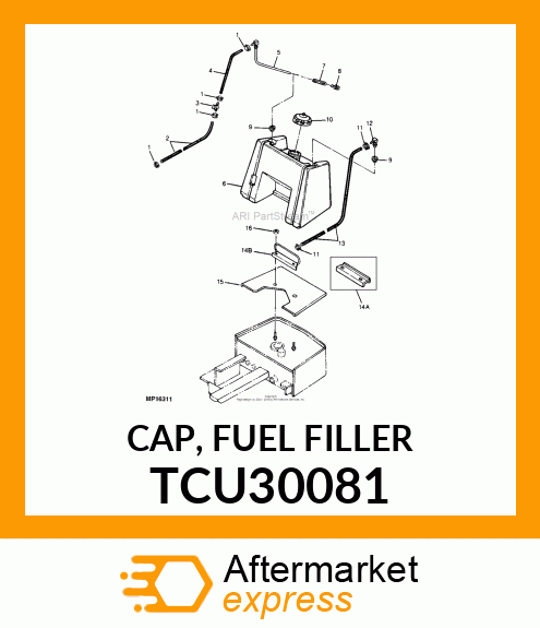 CAP, FUEL FILLER TCU30081