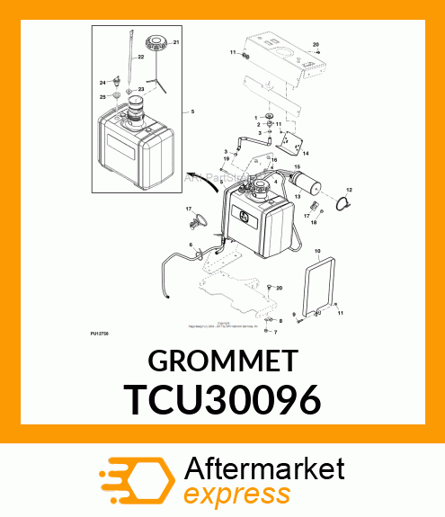 BUSHING, GROMMET, DAPCO VITON TCU30096