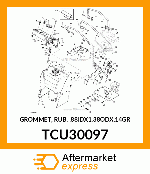 GROMMET, RUB, .88IDX1.38ODX.14GR TCU30097