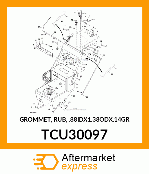 GROMMET, RUB, .88IDX1.38ODX.14GR TCU30097