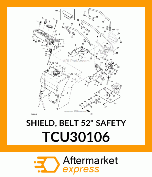 SHIELD, BELT 52" SAFETY TCU30106