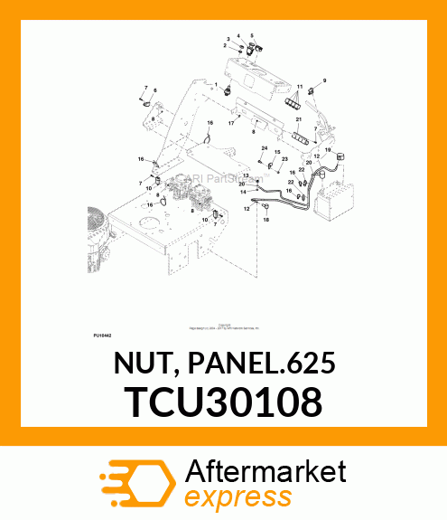 NUT, PANEL.625 TCU30108