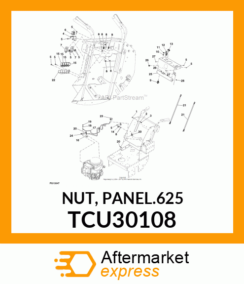 NUT, PANEL.625 TCU30108