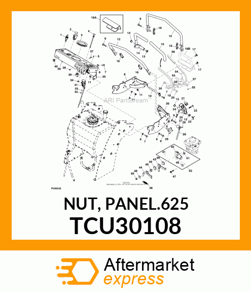 NUT, PANEL.625 TCU30108