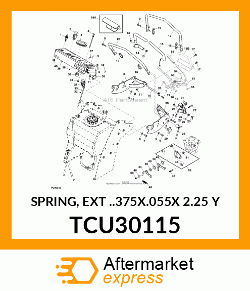 SPRING, EXT ..375X.055X 2.25 Y TCU30115