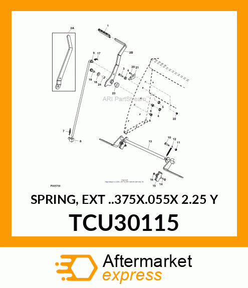 SPRING, EXT ..375X.055X 2.25 Y TCU30115