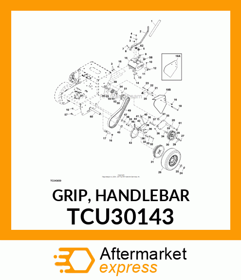 GRIP, HANDLEBAR TCU30143