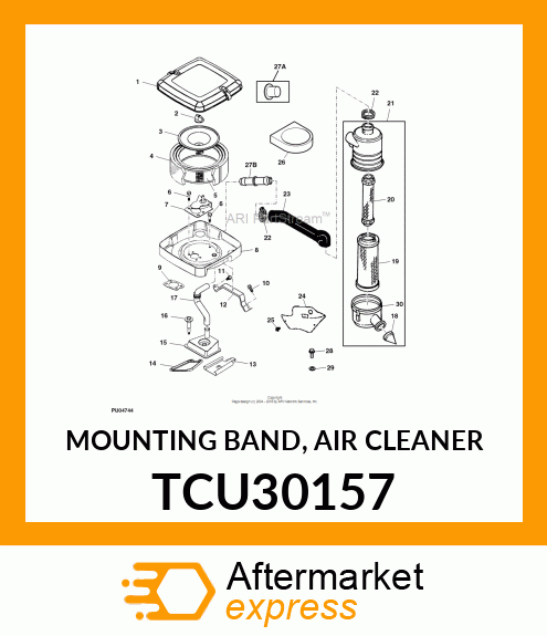 MOUNTING BAND, AIR CLEANER TCU30157