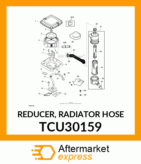 REDUCER, RADIATOR HOSE TCU30159