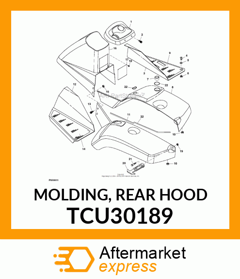 MOLDING, REAR HOOD TCU30189