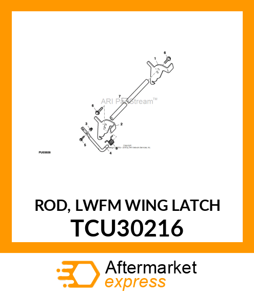 ROD, LWFM WING LATCH TCU30216