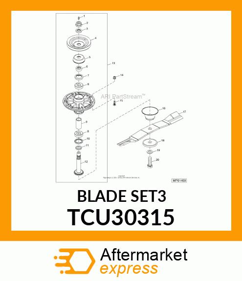 BLADE,48" HIGH LIFT TCU30315