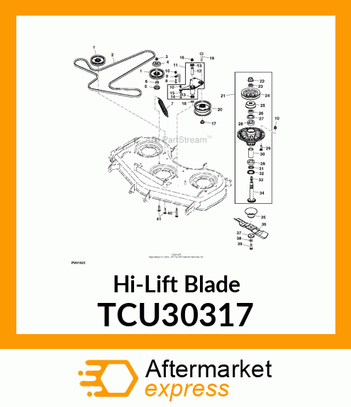 BLADE, 54" COMMERCIAL HIGH LIFT TCU30317