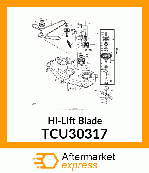 BLADE, 54" COMMERCIAL HIGH LIFT TCU30317