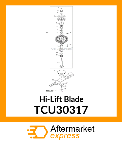 BLADE, 54" COMMERCIAL HIGH LIFT TCU30317