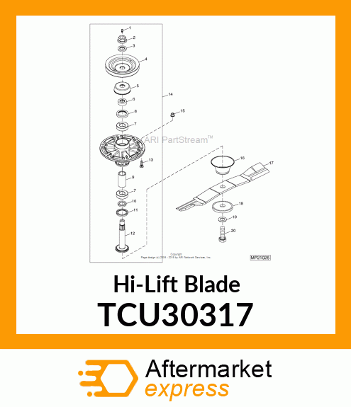 BLADE, 54" COMMERCIAL HIGH LIFT TCU30317