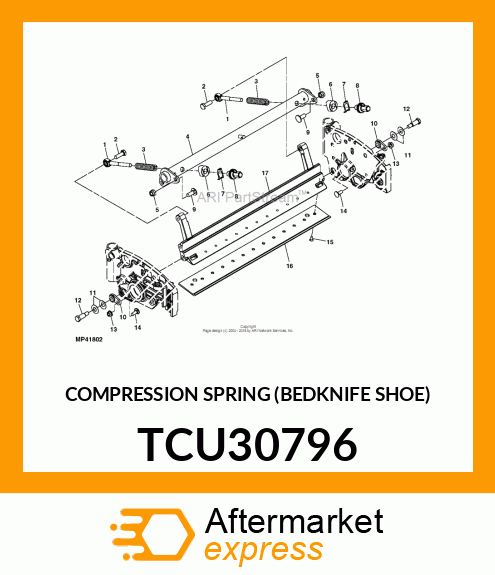 COMPRESSION SPRING (BEDKNIFE SHOE) TCU30796