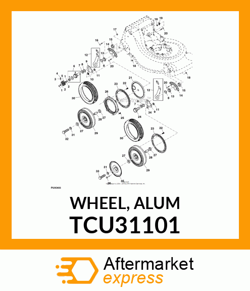 WHEEL, ALUM TCU31101