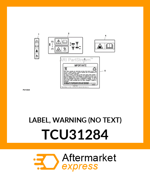 LABEL, WARNING (NO TEXT) TCU31284