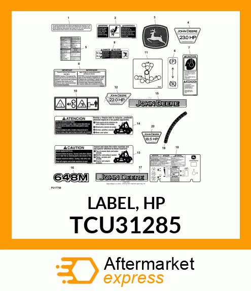 LABEL, HP TCU31285