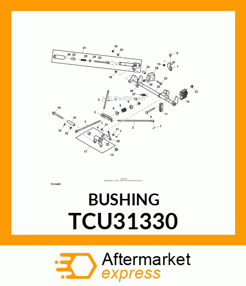 SPACER, LATCH CONTROL TCU31330